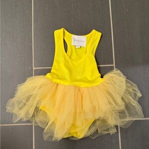 I love plum yellow tutu dress size 1Y